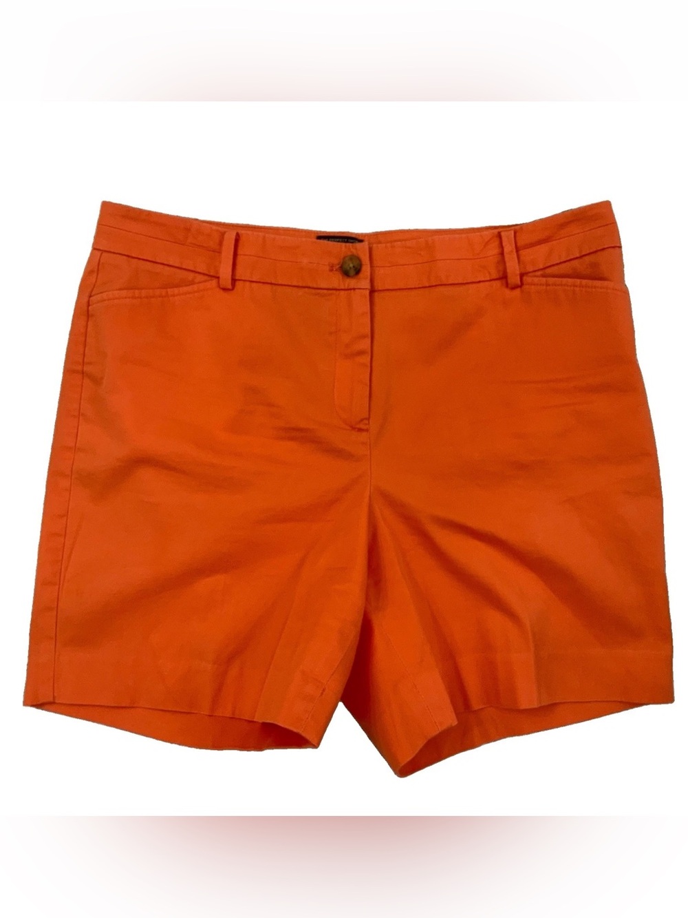 Talbots Petites The Perfect Short Women's 10P Chino Shorts Orange